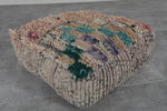 Handmade Moroccan Pouf - Vintage Shag Rug Ottoman
