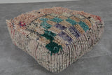 Handmade Moroccan Pouf - Vintage Shag Rug Ottoman