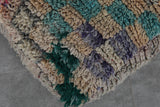 Handmade Moroccan Pouf - Vintage Shag Rug Ottoman