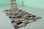 Vibrant Moroccan Berber Rug - Multi-Color Checkered Design (2.4 X 5.8 Feet)