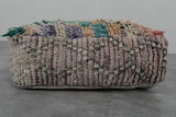 Handmade Moroccan Pouf - Vintage Shag Rug Ottoman
