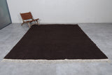 Dark Brown Wool Moroccan Rug - Custom Size & Handmade