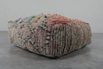 Handmade Moroccan Pouf - Vintage Shag Rug Ottoman