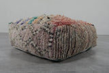 Handmade Moroccan Pouf - Vintage Shag Rug Ottoman