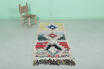 Colorful Handmade Moroccan Rug - Unique Shag Design | 2.3 x 5.5 ft