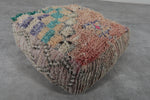Handmade Moroccan Pouf - Vintage Shag Rug Ottoman