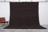 Dark Brown Wool Moroccan Rug - Custom Size & Handmade