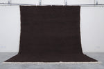 Dark Brown Wool Moroccan Rug - Custom Size & Handmade