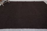 Dark Brown Wool Moroccan Rug - Custom Size & Handmade