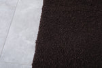 Dark Brown Wool Moroccan Rug - Custom Size & Handmade