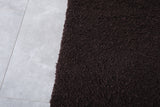 Dark Brown Wool Moroccan Rug - Custom Size & Handmade