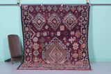 Vintage Moroccan Rug 6.2 x 9 FT - Rich Burgundy Elegance