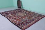 Vintage Moroccan Rug 6.2 x 9 FT - Rich Burgundy Elegance