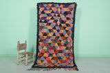 Handwoven Moroccan Berber Rug - Colorful Triangle Pattern