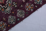 Vintage Moroccan Rug 6.2 x 9 FT - Rich Burgundy Elegance