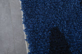 Small Moroccan Rug 2 X 3 Feet - Deep Blue Handmade Design