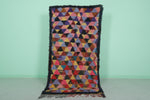 Handwoven Moroccan Berber Rug - Colorful Triangle Pattern