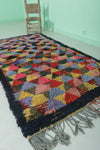 Handwoven Moroccan Berber Rug - Colorful Triangle Pattern