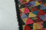 Handwoven Moroccan Berber Rug - Colorful Triangle Pattern