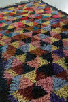 Handwoven Moroccan Berber Rug - Colorful Triangle Pattern