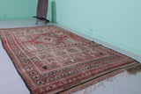 Vintage Moroccan Rug 5.5 x 9.9 Ft Handwoven Tribal Pattern | Authentic Boho Decor