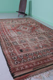 Vintage Moroccan Rug 5.5 x 9.9 Ft Handwoven Tribal Pattern | Authentic Boho Decor