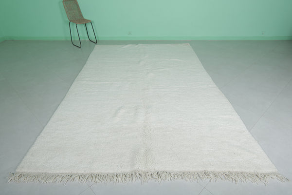 6.5 x 10.4 FT Moroccan rug - Plush ivory berber-style carpet