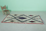 Authentic Moroccan Berber Rug - Geometric Diamond Pattern 3 X 7.1 Feet