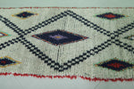 Authentic Moroccan Berber Rug - Geometric Diamond Pattern 3 X 7.1 Feet