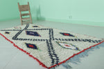 Authentic Moroccan Berber Rug - Geometric Diamond Pattern 3 X 7.1 Feet