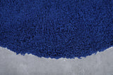 Round Moroccan Wool Rug – 5.9 ft in Royal Blue | Luxurious Boho Accent