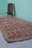 Vintage Moroccan Rug 4.7 x 10.6 Ft Handwoven Tribal Design | Bohemian Decor