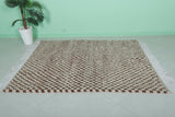 Handmade Moroccan Checkered Rug – 4.9 x 6.4 ft