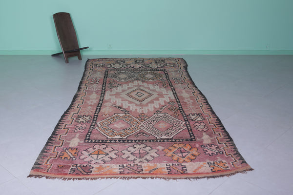 Vintage Moroccan rug - 5.4 x 12.3 FT | Authentic handwoven berber carpet
