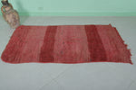 Red handmade berber Moroccan Rug, 3 FT X 5.6 FT