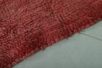 Red handmade berber Moroccan Rug, 3 FT X 5.6 FT