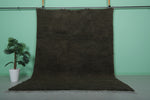 Dark Brown Moroccan Rug – 7.7 x 10.5 ft | Luxurious Earth-Tone Decor