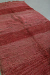 Red handmade berber Moroccan Rug, 3 FT X 5.6 FT