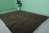 Dark Brown Moroccan Rug – 7.7 x 10.5 ft | Luxurious Earth-Tone Decor