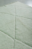 Classic Moroccan Rug - 6.4 x 9.6 Ft, Subtle Diamond Pattern in Soft White