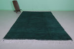 Dark Green Moroccan Rug – 7.4 x 10.1 ft | Luxurious Home Accent