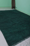 Dark Green Moroccan Rug – 7.4 x 10.1 ft | Luxurious Home Accent