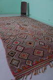 Large Vintage Moroccan Rug 6.7 x 12.3 FT - Pink Diamond Motifs