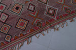 Large Vintage Moroccan Rug 6.7 x 12.3 FT - Pink Diamond Motifs