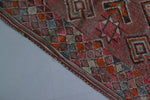 Large Vintage Moroccan Rug 6.7 x 12.3 FT - Pink Diamond Motifs