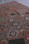 Large Vintage Moroccan Rug 6.7 x 12.3 FT - Pink Diamond Motifs