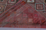 Large Vintage Moroccan Rug 6.7 x 12.3 FT - Pink Diamond Motifs