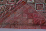 Large Vintage Moroccan Rug 6.7 x 12.3 FT - Pink Diamond Motifs