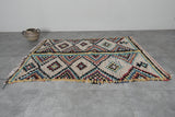 Vintage Moroccan Rug | 3.8 FT X 5.6 FT Colorful Diamond Patterns