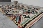 Vintage Moroccan Rug | 3.8 FT X 5.6 FT Colorful Diamond Patterns